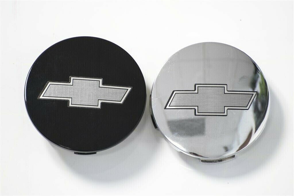 4 CHEVY TAHOE SILVERADO CENTER CAP LOGOS SILVER BOWTIE DECALS VINYL 20 22 WHEELS