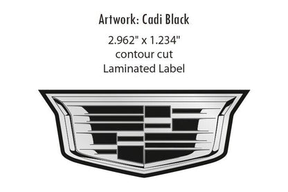 4 CADILLAC ESCALADE CTS ATS BLACK CENTER CAP LOGOS DECALS VINYL 20 22 WHEELS