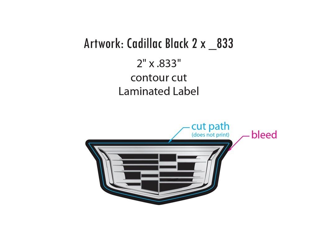 4 CADILLAC ESCALADE CTS ATS 2" BLACK CENTER CAP LOGOS DECALS VINYL 20 22 WHEELS