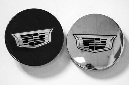 4 CADILLAC ESCALADE CTS ATS 2" BLACK CENTER CAP LOGOS DECALS VINYL 20 22 WHEELS