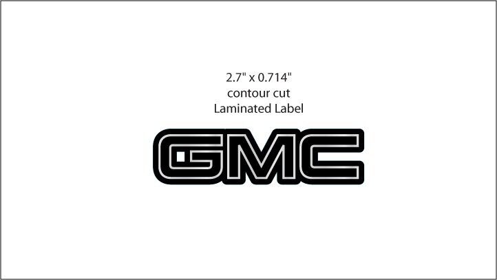4 GMC SIERRA YUKON 1500 CENTER CAP LOGOS RED CHROME DECALS STICKERS 20 22 WHEELS