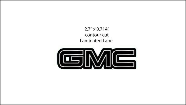 4 GMC SIERRA YUKON 2500 CENTER CAP LOGOS RED DECALS VINYL STICKERS 20 22 WHEELS