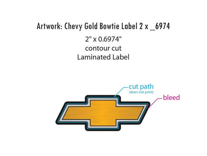 4-CHEVY CAMARO SILVERADO TAHOE 2" CENTER CAP GOLD BOWTIE DECALS 20 22 WHEELS