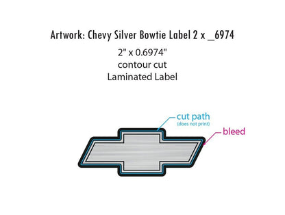 4-CHEVY CAMARO SILVERADO 2" CENTER CAP LOGO SILVER BOWTIE DECALS VINYL 20 WHEELS