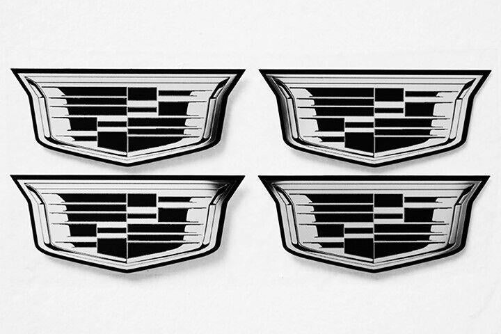 4 CADILLAC ESCALADE CTS ATS CENTER CAP LOGOS DECALS VINYL 20 22 WHEELS 8994