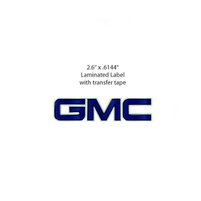 4-GMC SIERRA YUKON 1500 CENTER CAP LOGOS BLUE DECALS VINYL STICKERS 20 22 WHEELS