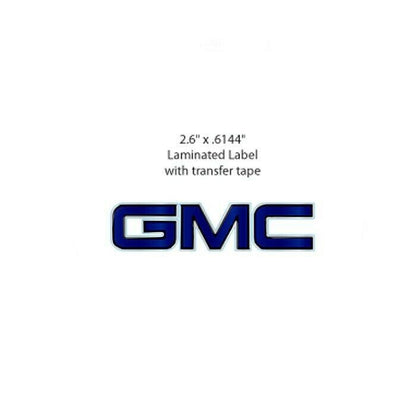 4-GMC SIERRA YUKON 1500 CENTER CAP LOGOS BLUE DECALS VINYL STICKERS 20 22 WHEELS