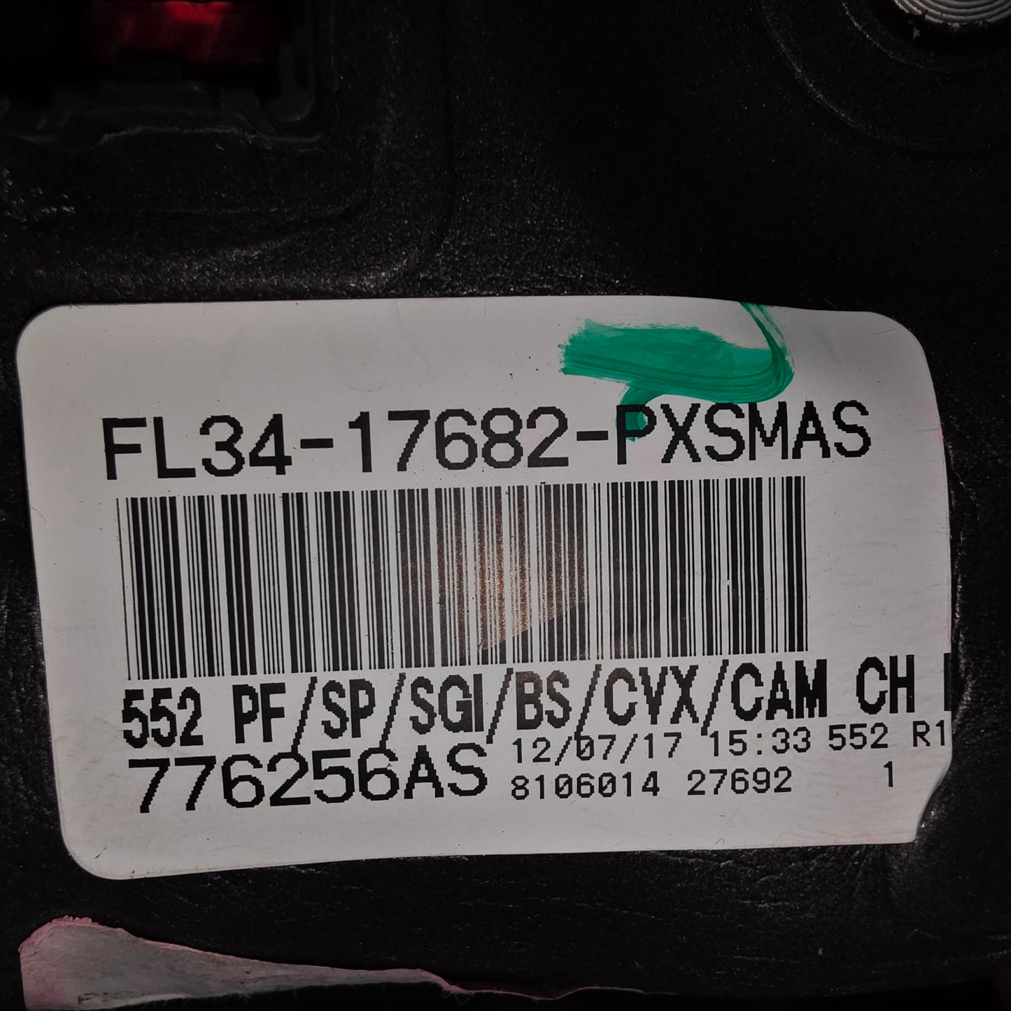 2015-2017 FORD F150 RIGHT PASSENGER MIRROR BLIND SPOT POWER FOLD CAMERA #3414