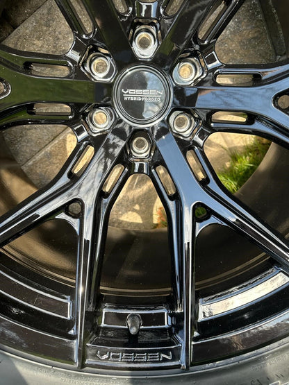 22x12 VOSSEN HF6-4 GLOSS BLACK WHEELS RAM TRX CHEVY SILVERADO GMC SIERRA #9036