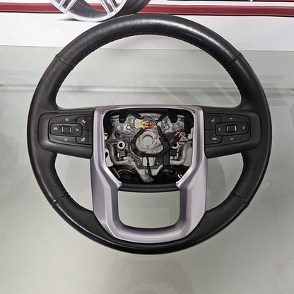 2019-2021 GM SIERRA 1500 BLACK LEATHER STEERING WHEEL 84646068 #13074