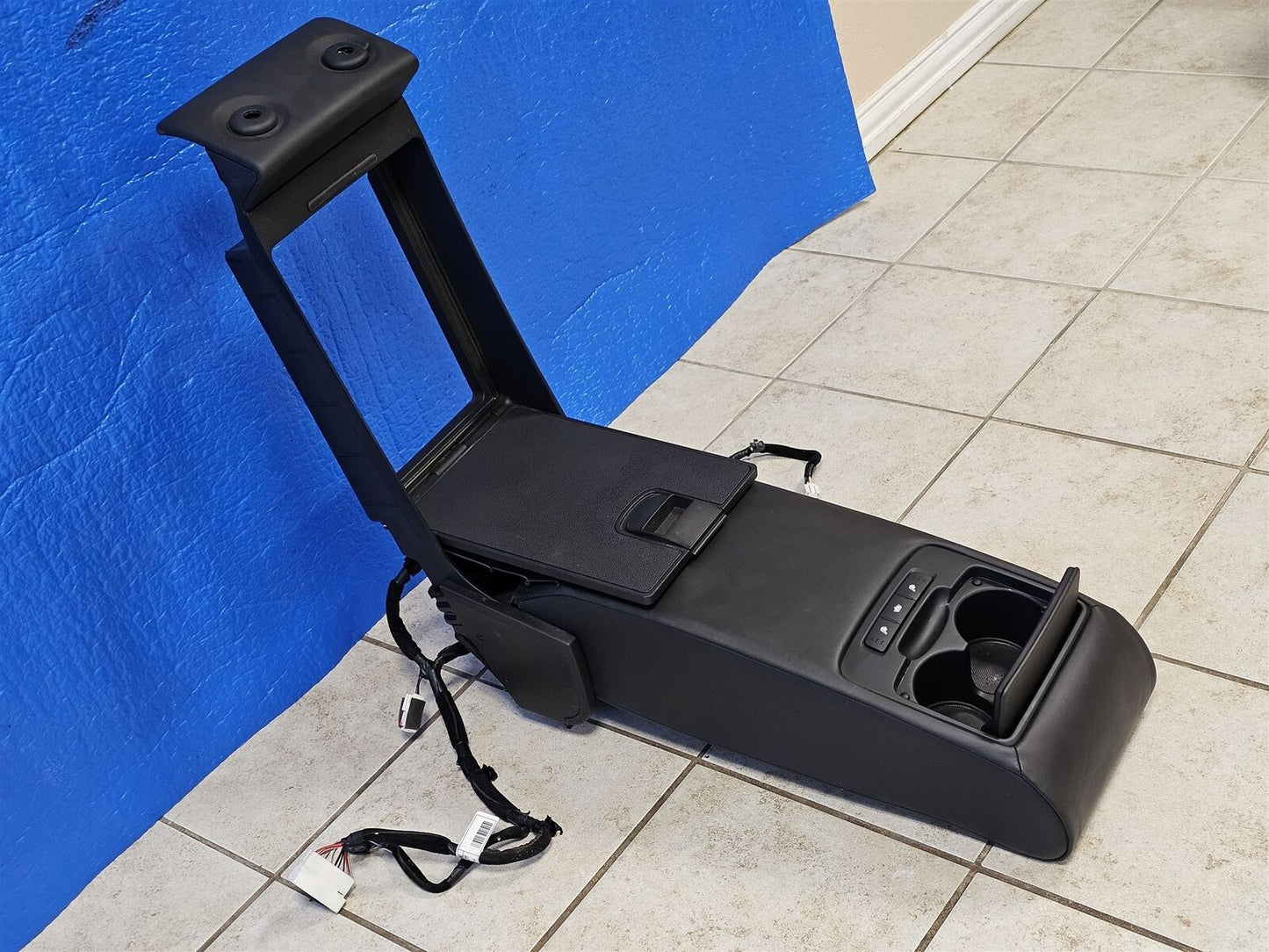 2015-2017 GENESIS G80 REAR SEAT CENTER ARMREST HEATED CONTROL LEATHER BLACK 16