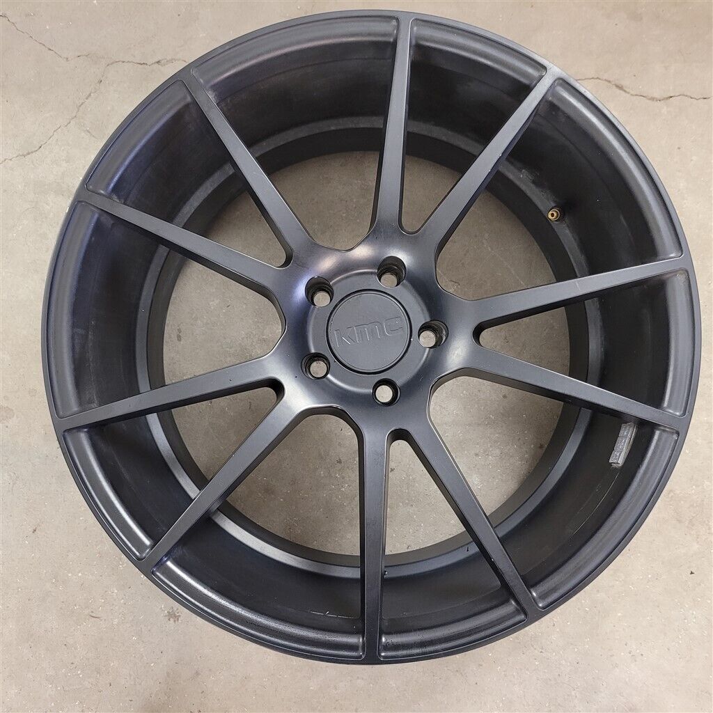 20" KMC FORD MUSTANG BLACK WHEELS RIMS 20x10 5X114.3 REAR WHEEL
