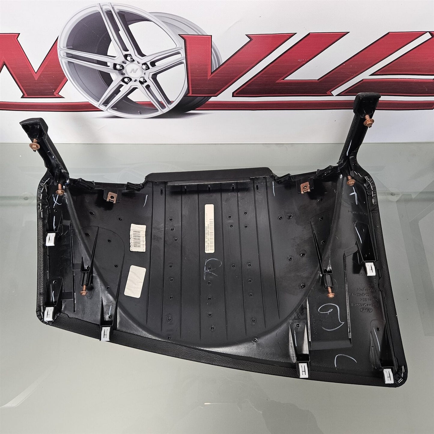 15-20 FORD F150 LARIAT DRIVER BLACK LEATHER DASH COVER FL3B-40A600-B