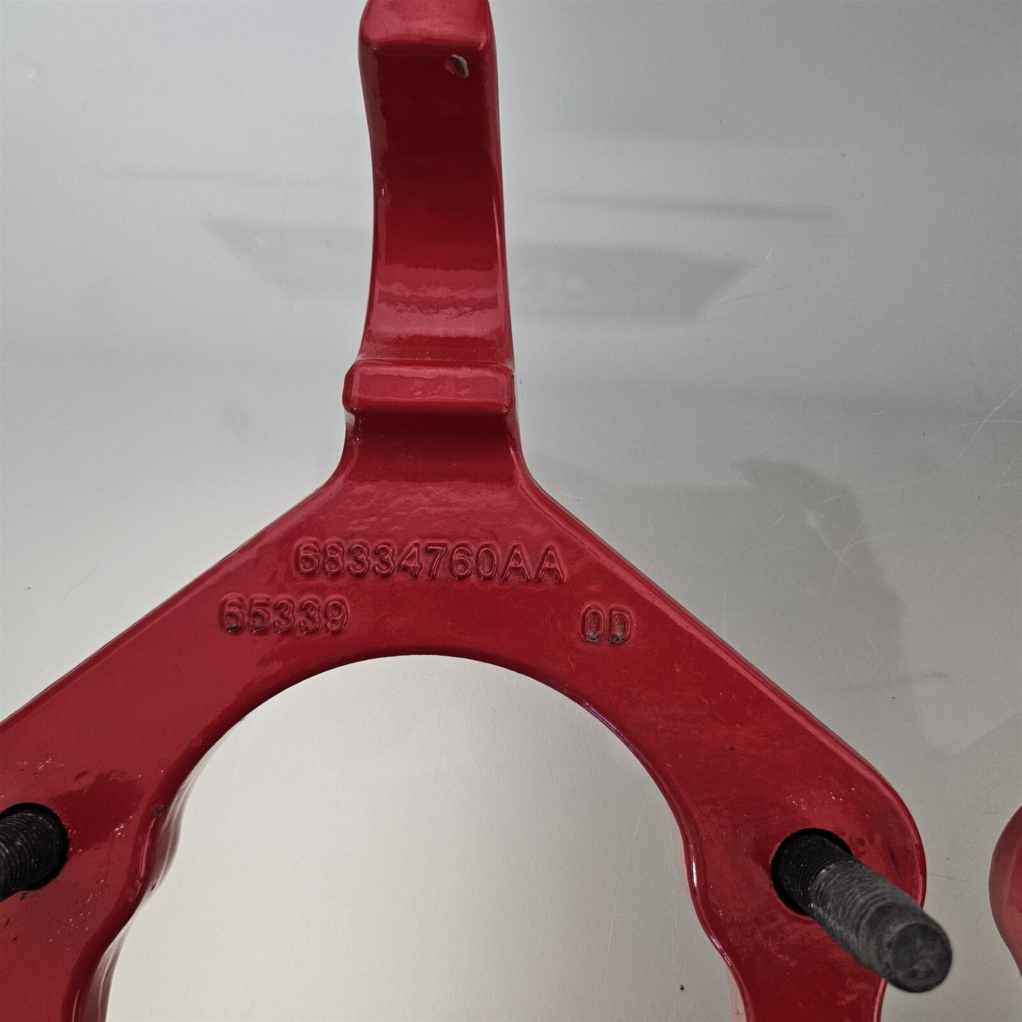 2018-2024 JEEP WRANGLER GLADIATOR FRONT BUMPER TOW HOOKS RED 68334760AA