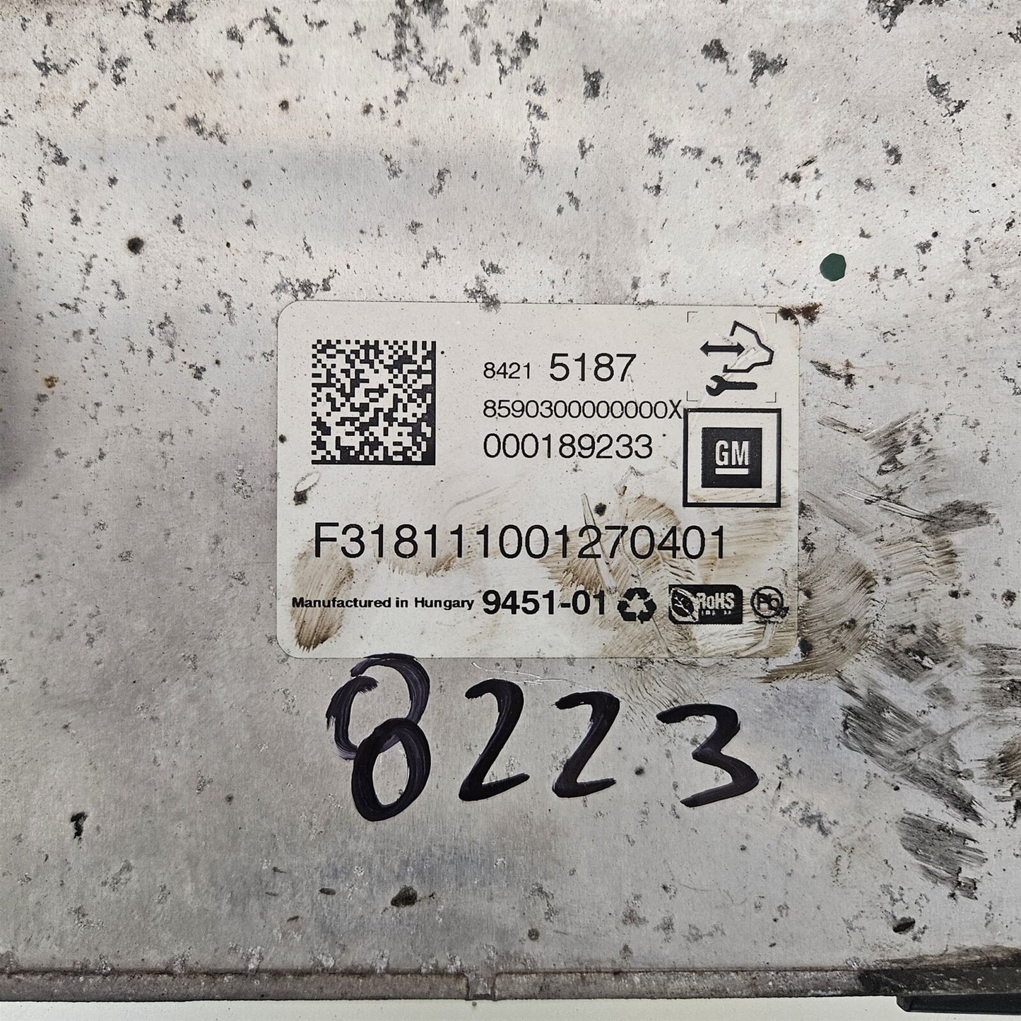 2018 GMC SIERRA 1500 OEM SUSPENSION CONTROL MODULE CHASSIS ECM 84215187