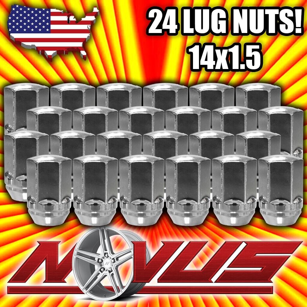 24 PREMIUM CHROME LUG NUTS 14x1.5 FORD 150 2015 2016 2017 2018 2019