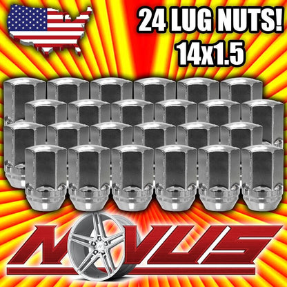 24 PREMIUM CHROME LUG NUTS 14x1.5 FORD 150 2015 2016 2017 2018 2019