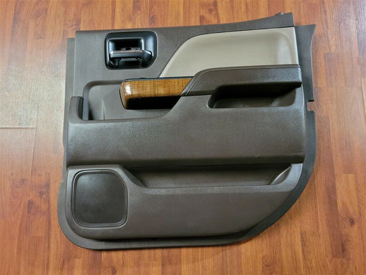 14-18 GMC SIERRA CHEVY SILVERADO REAR PASSENGER RIGHT BROWN DOOR PANEL OEM