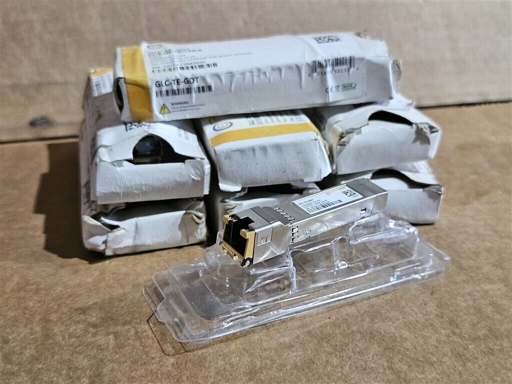 7-NEW GLC-TE-GDT 1000BASE-TX SFP COPPER 100M RJ-45 CISCO COMPATIBLE TRANSCEIVER