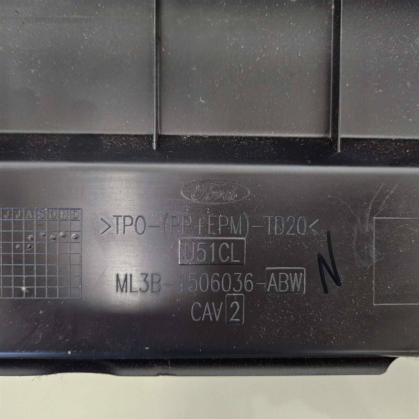 2021 2022 2023 2024 2025 FORD F150 GRAY GLOVE BOX STORAGE ML3B-1506036-ABW