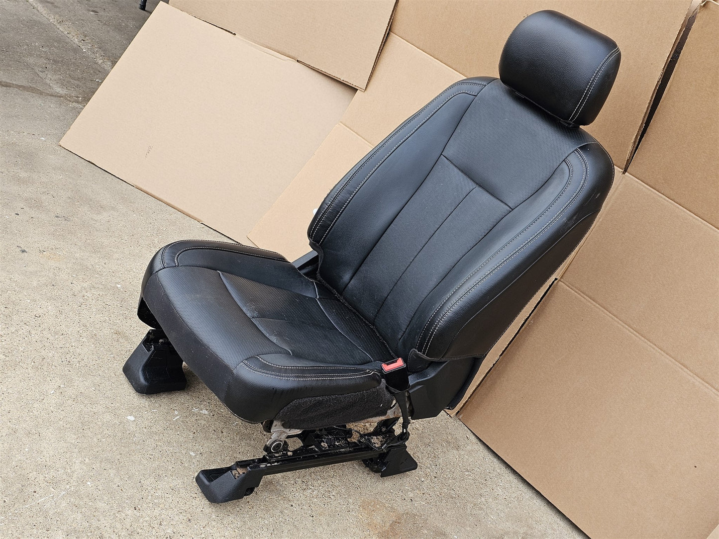 15-20 FORD F150 BLACK LEATHER SEAT FRONT PASSENGER-LARIAT PLATINUM XLT HEAT