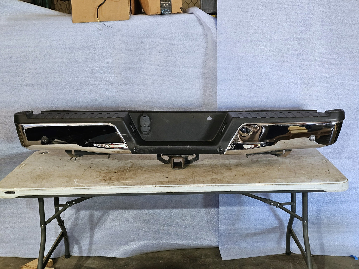 2015-2020 FORD F150 CHROME REAR BUMPER HITCH PARKING SENSORS 16 17 18 19 #3502