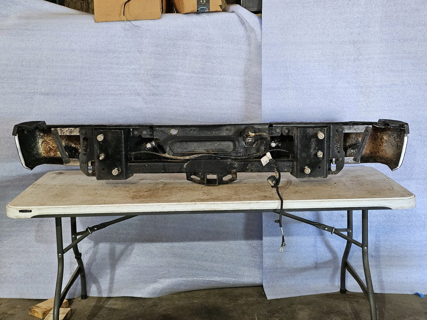 2015-2020 FORD F150 CHROME REAR BUMPER HITCH PARKING SENSORS 16 17 18 19 #3502