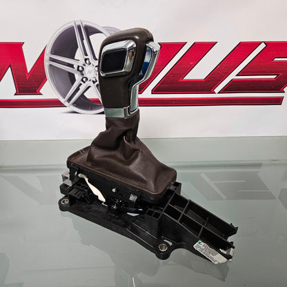 2015-2020 FORD F150 FLOOR SHIFTER AUTOMATIC BROWN LEATHER JL3B15045A06 #3095