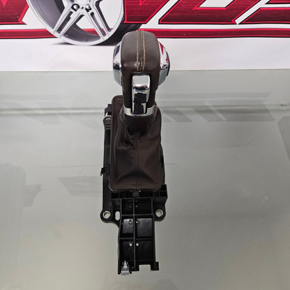 2015-2020 FORD F150 FLOOR SHIFTER AUTOMATIC BROWN LEATHER JL3B15045A06 #3095