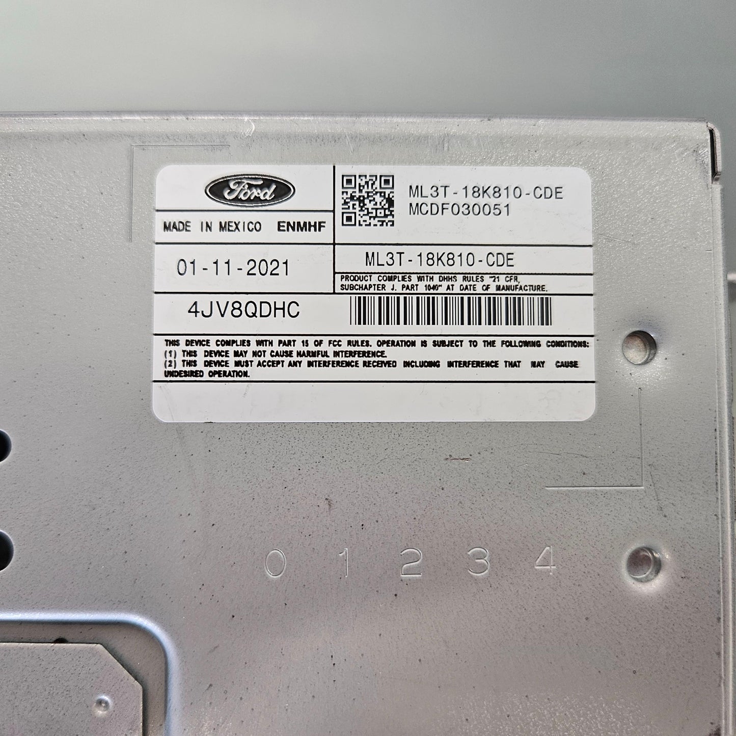2021-2024 FORD F150 RADIO AUDIO RECEIVER CONTROL MODULE OEM RL3T-18D890-CDC#3249