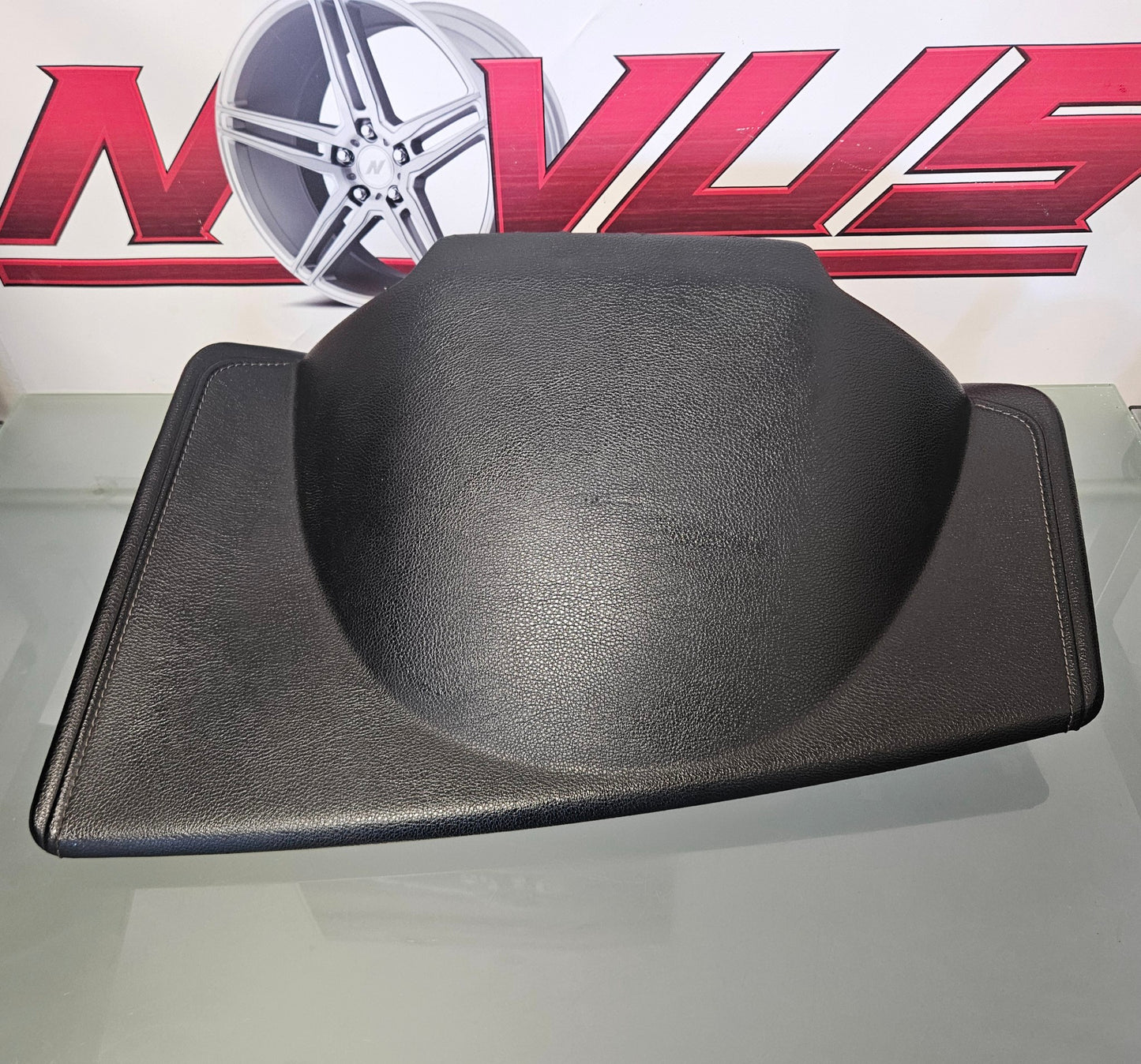 15-20 FORD F150 LARIAT DRIVER BLACK LEATHER DASH PANEL COVER FL3B-40A600-B #3206