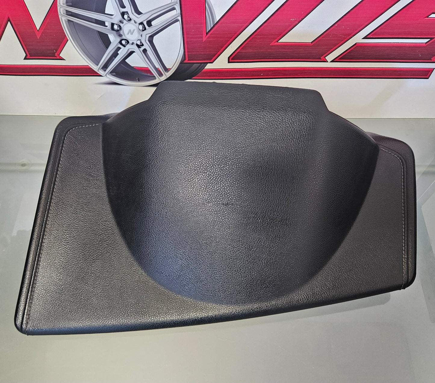 15-20 FORD F150 LARIAT DRIVER BLACK LEATHER DASH PANEL COVER FL3B-40A600-B #3206