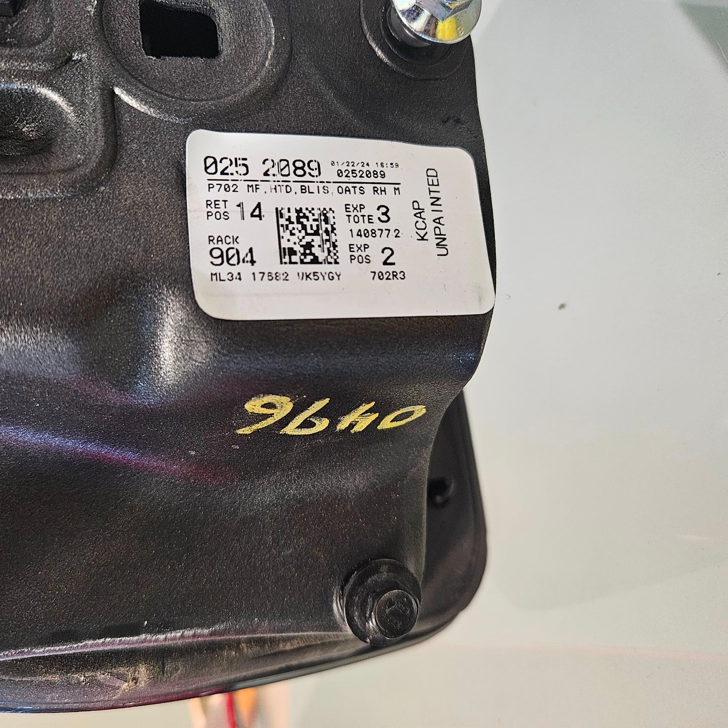 2021-2024 FORD F150 XL RIGHT PASSENGER TURN SIGNAL MIRROR BLIND SPOT BLIS #3226