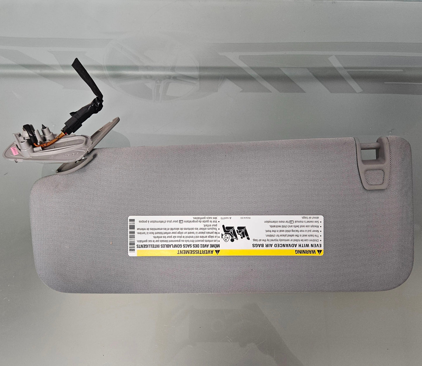 2017 GMC SIERRA SUN VISOR GRAY PASSENGER 544908429 #3240