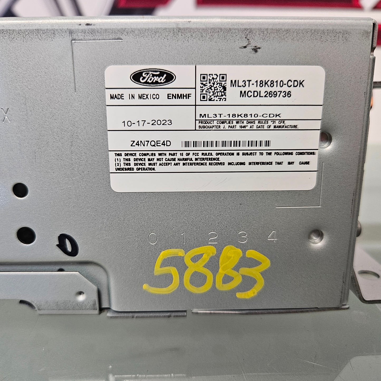 2021-2024 FORD F150 RADIO AUDIO RECEIVER CONTROL MODULE OEM ML3T-18K810 #3310