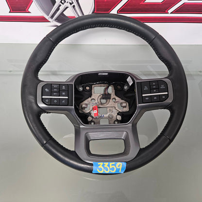 2021-2024 FORD F150 BLACK STEERING WHEEL ML3B-3600-BG319W CONTROLS #3359