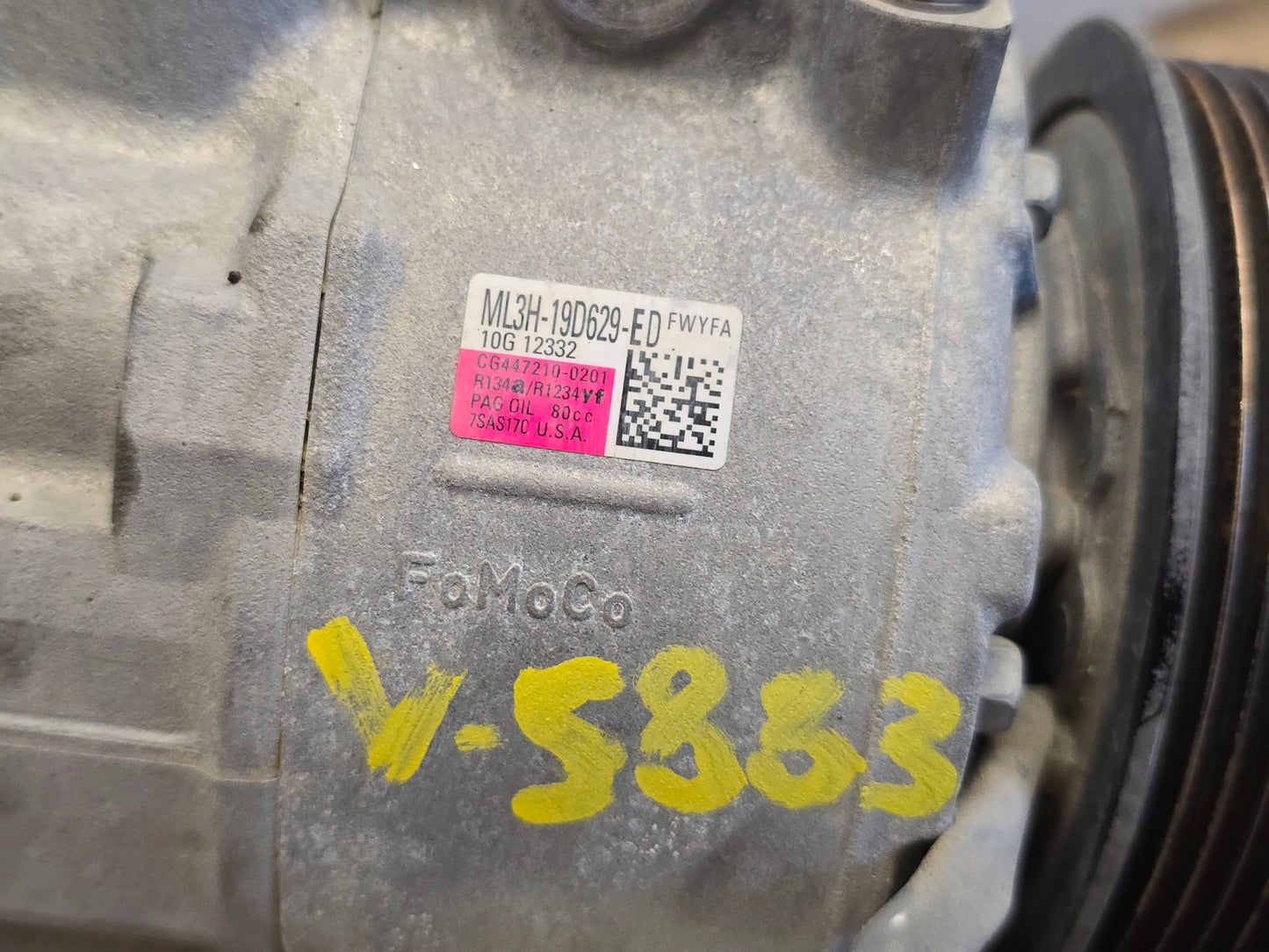 2021-2025 FORD F150 2.7 AC AIR CONDITIOING COMPRESSOR ML3H-190629-ED #4466