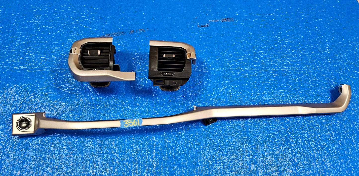 2021-2025 FORD F150 SILVER GRAY DASH TRIM MOLDING PUSH START VENT #3561