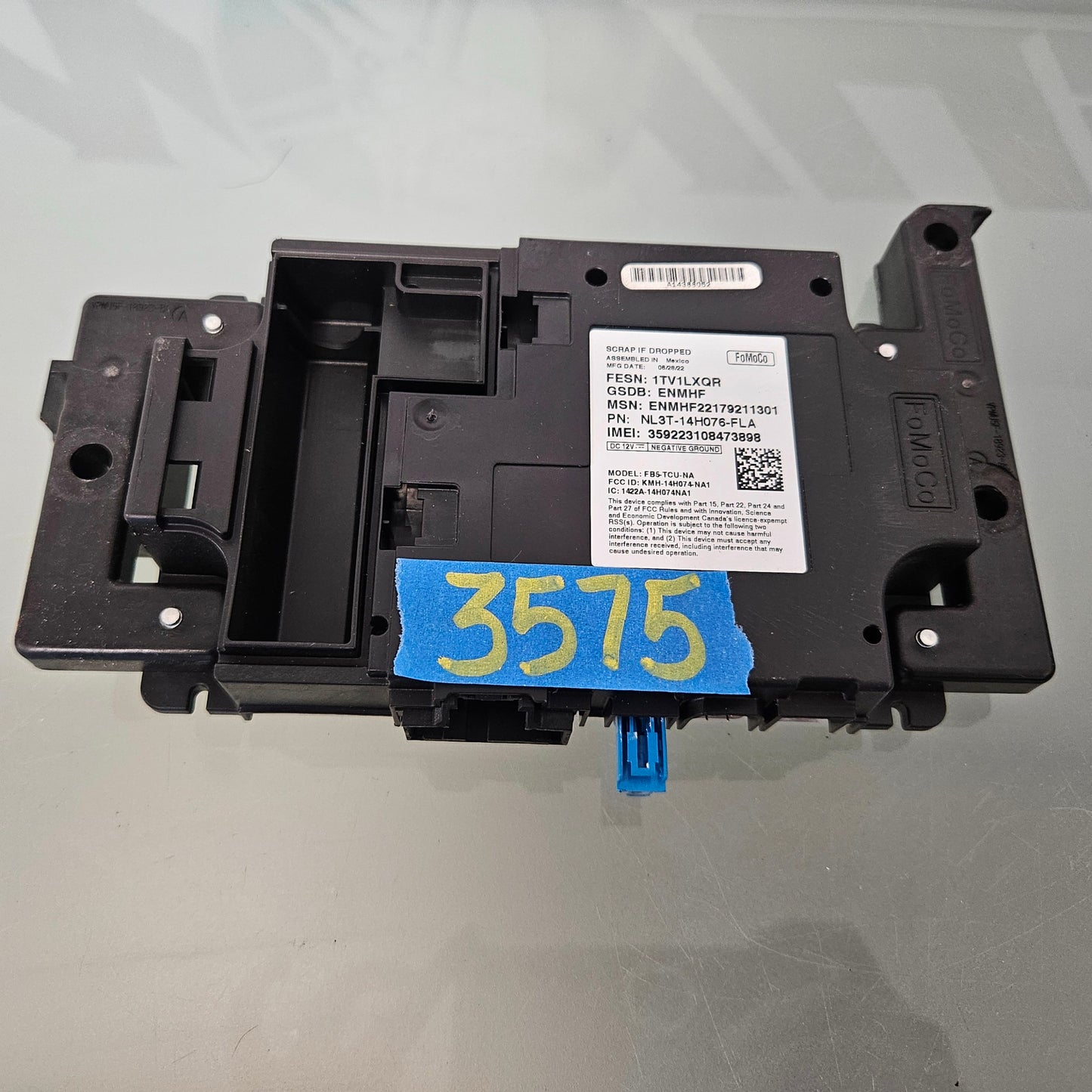 2021-2023 FORD F150 TELEMATICS CONTROL MODULE UNIT NL3T-14H076 #3575