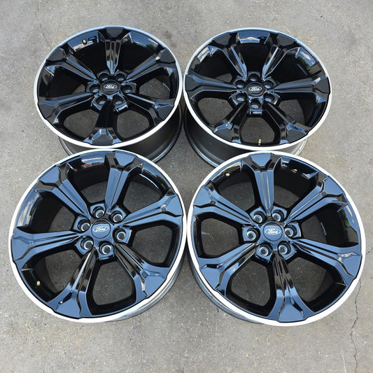 22" FORD F150 EXPEDITION BLACK MACHINED FORD PERFORMANCE WHEELS 20 21 24 #46120