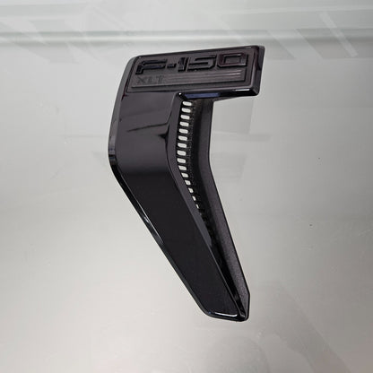 21-25 F150 XLT FENDER VENT BADGE LEFT RIGHT SET BLACK SPORT APPEARANCE #38963