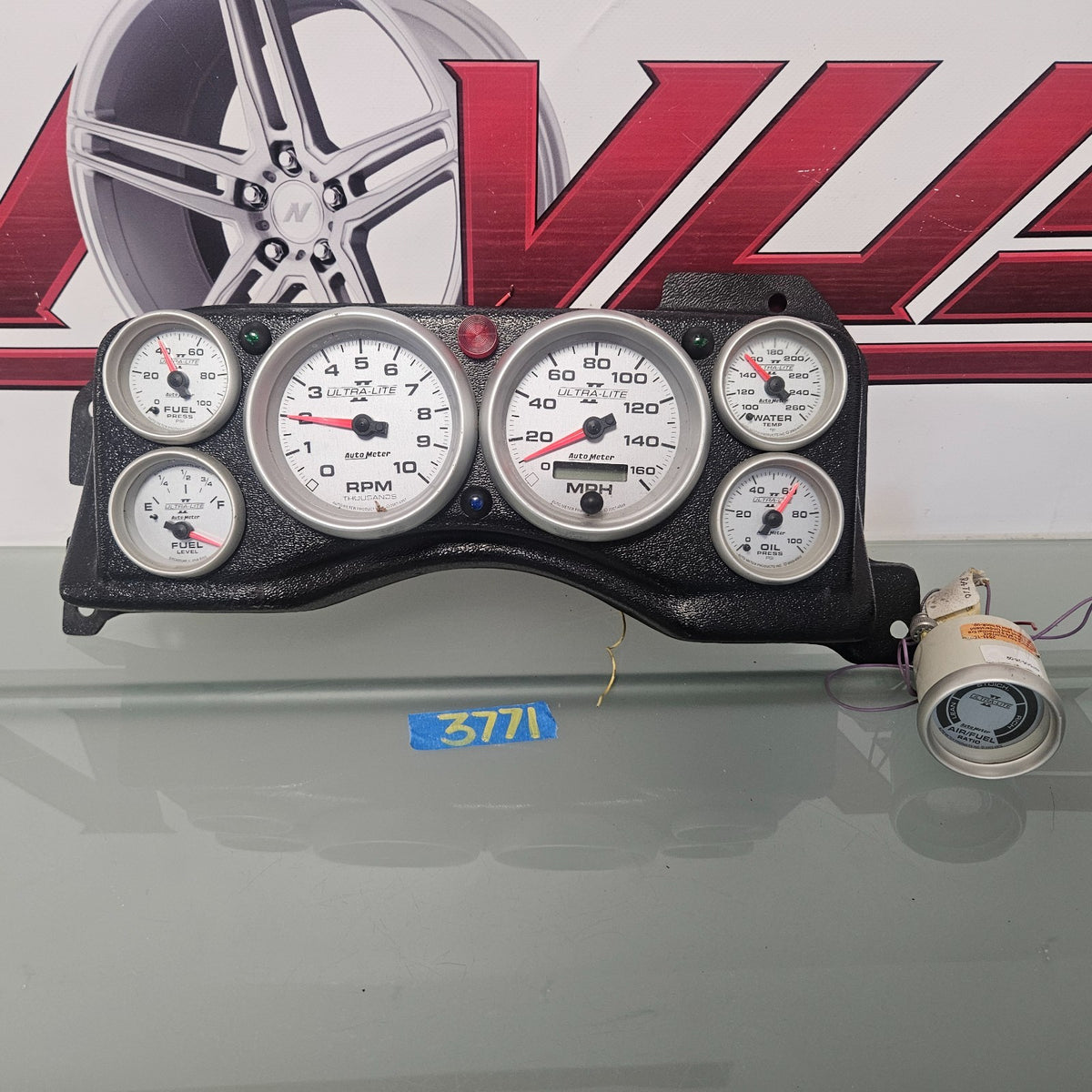 87-93 MUSTANG AUTOMETER ULTRA-LITE II GAUGES 4490 4997 4963 RPM OIL FUEL #37712