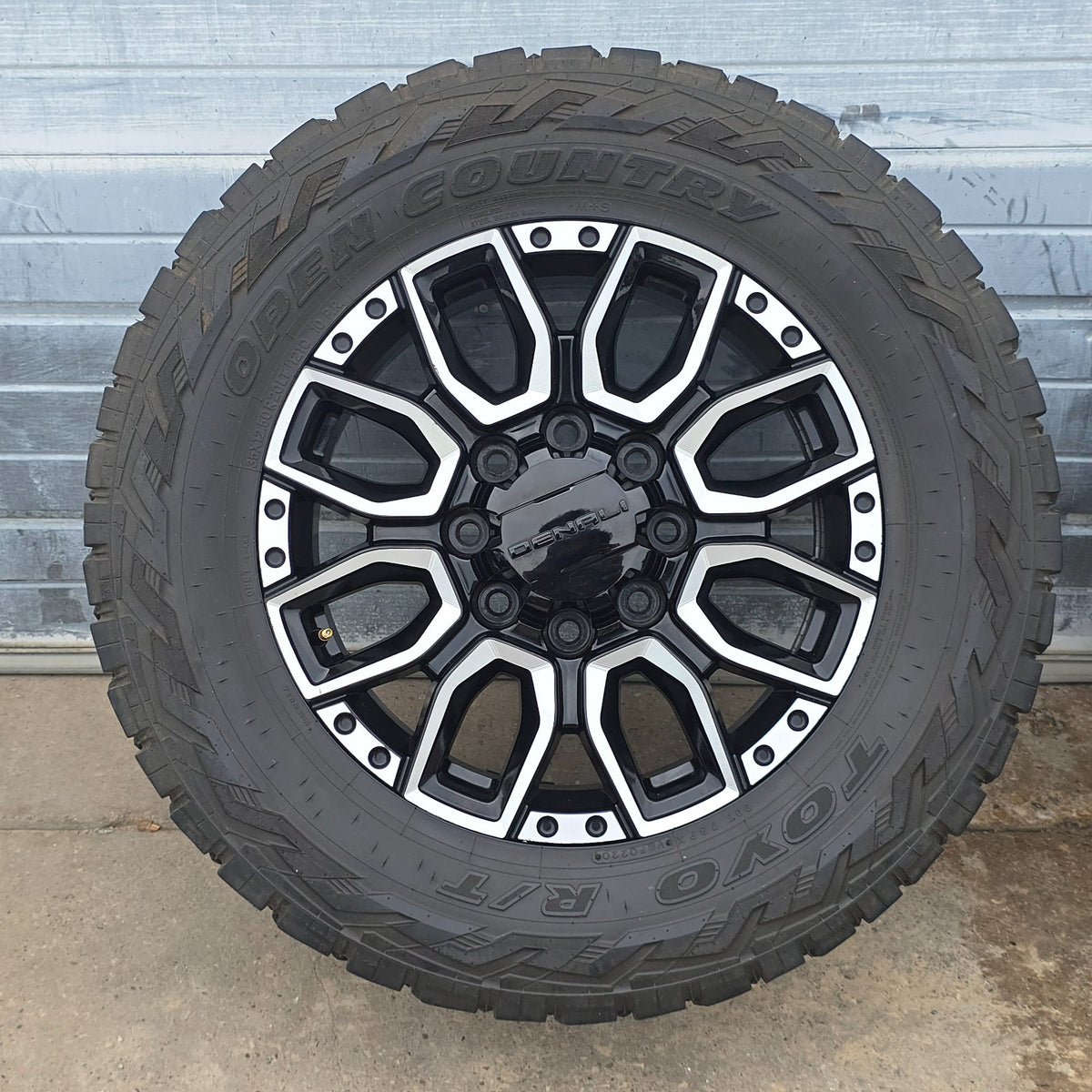20” SIERRA DENALI 2500 3500 HD BLACK MACHINED WHEELS SQ9 TIRES #46321