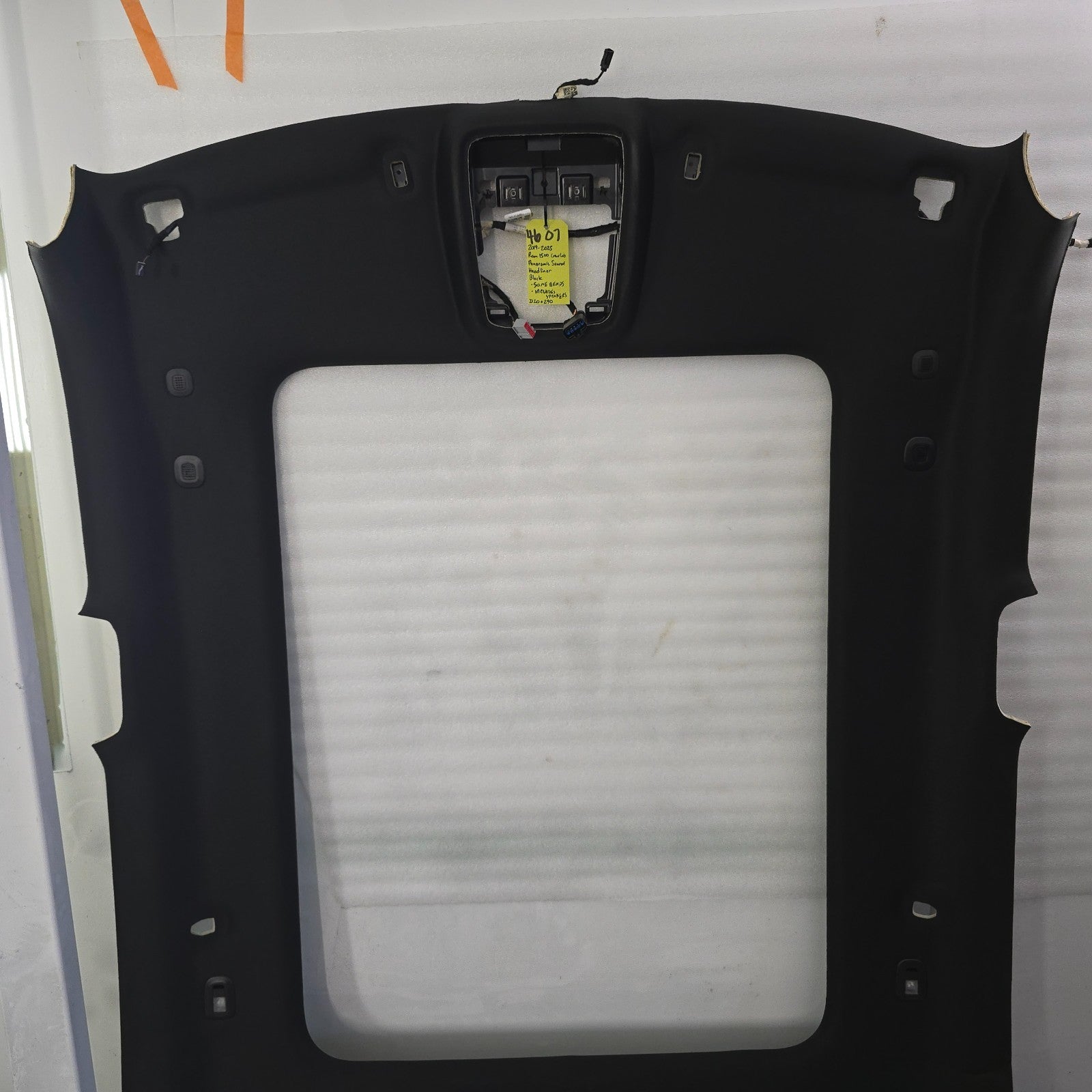 2019-2025 RAM 1500 CREW CAB BLACK HEADLINER TRIM PANEL SUNROOF 20 21 22 23 #46071
