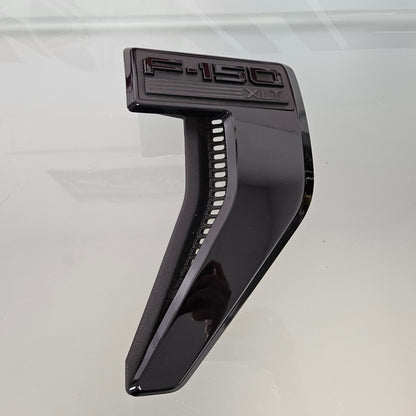 21-25 F150 XLT FENDER VENT BADGE LEFT RIGHT SET BLACK SPORT APPEARANCE #38967