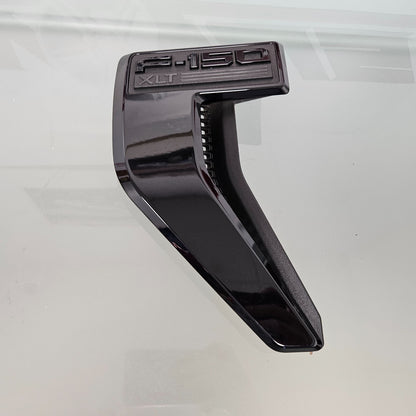21-25 F150 XLT FENDER VENT BADGE LEFT RIGHT SET BLACK SPORT APPEARANCE #38962