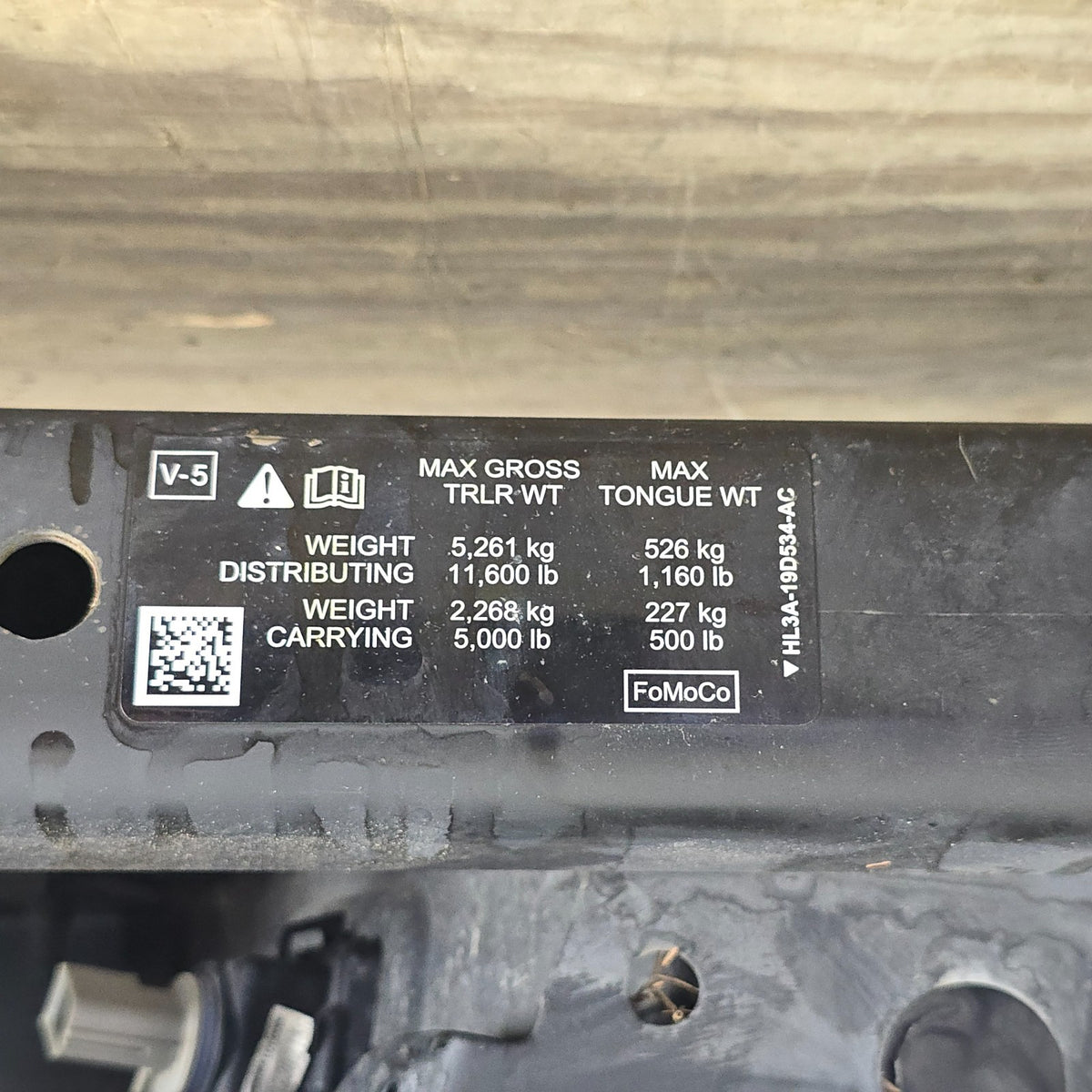 2015-2020 FORD F150 BLACK REAR BUMPER HITCH PARKING SENSORS 16 17 18 19 #46238
